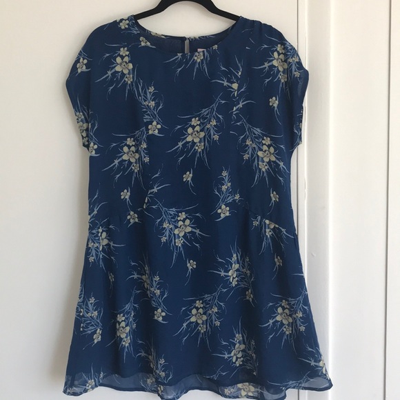 Blue Floral Dress - Picture 1 of 2